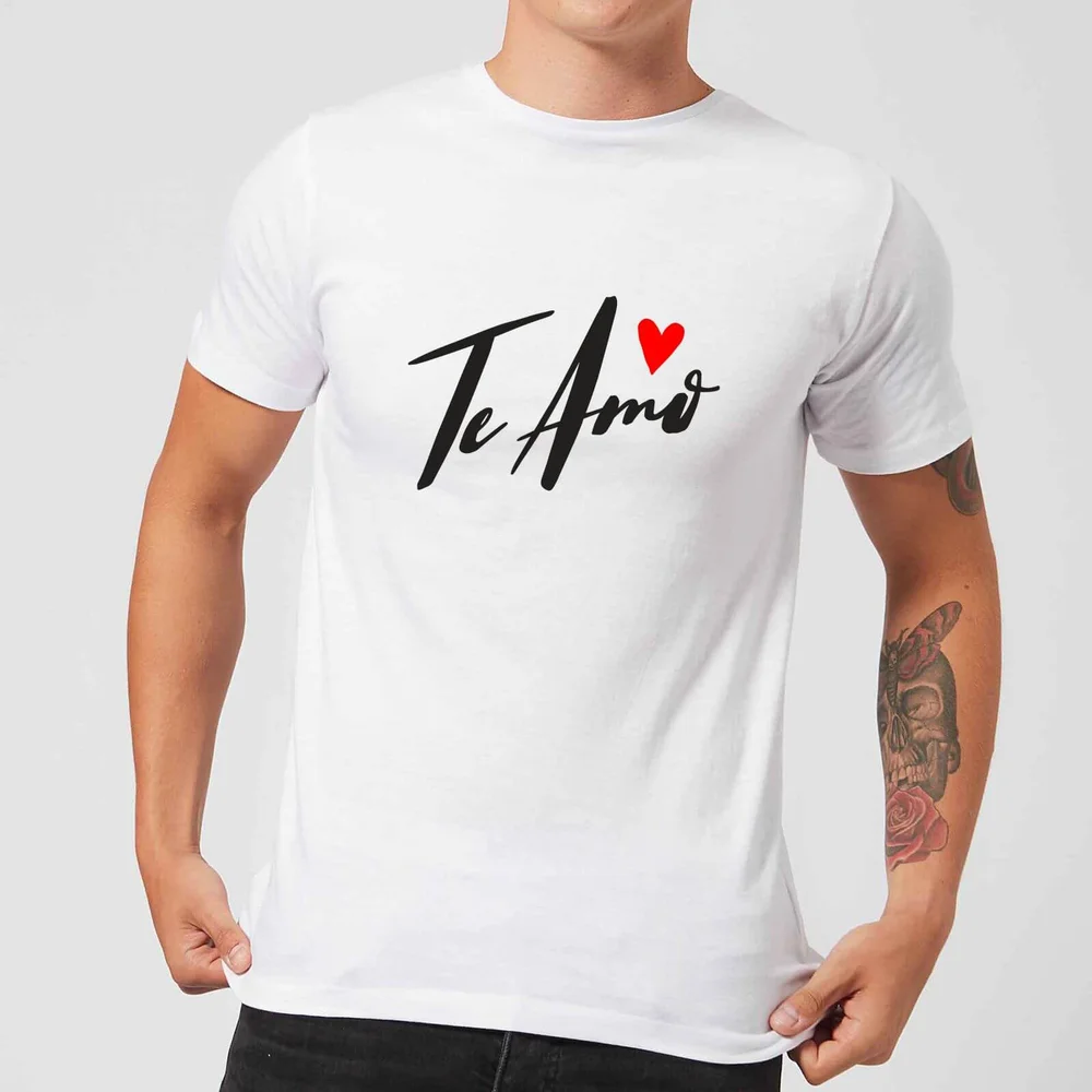 Te Amo Script T-Shirt - White - S - Weiß Bild 1