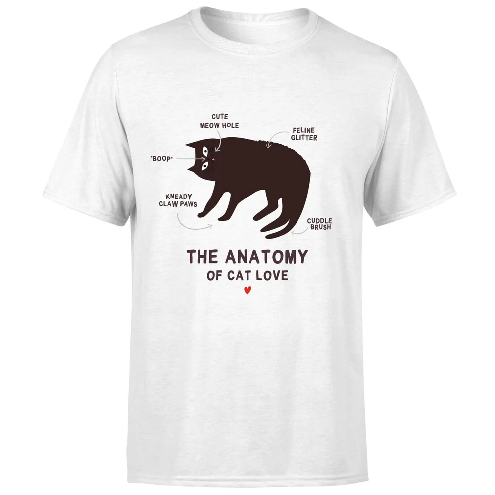The Anatomy Of Cat Love T-Shirt - White - S - Weiß Bild 1