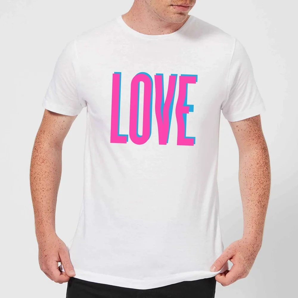 Love Glitch T-Shirt - White - S - Weiß Bild 1