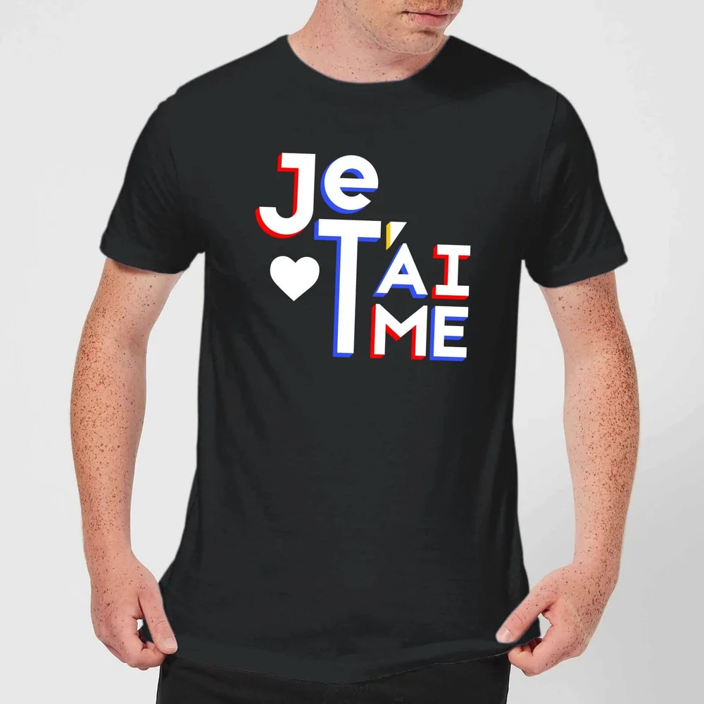 Je T'aime T-Shirt - Black - S - Schwarz Bild 1