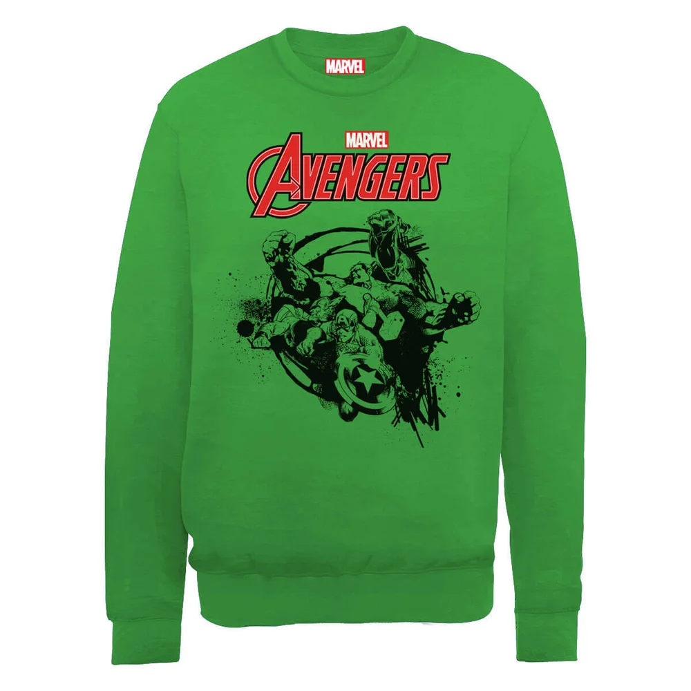 Marvel Avengers Assemble Team Burst Sweatshirt - Green - XL Bild 1
