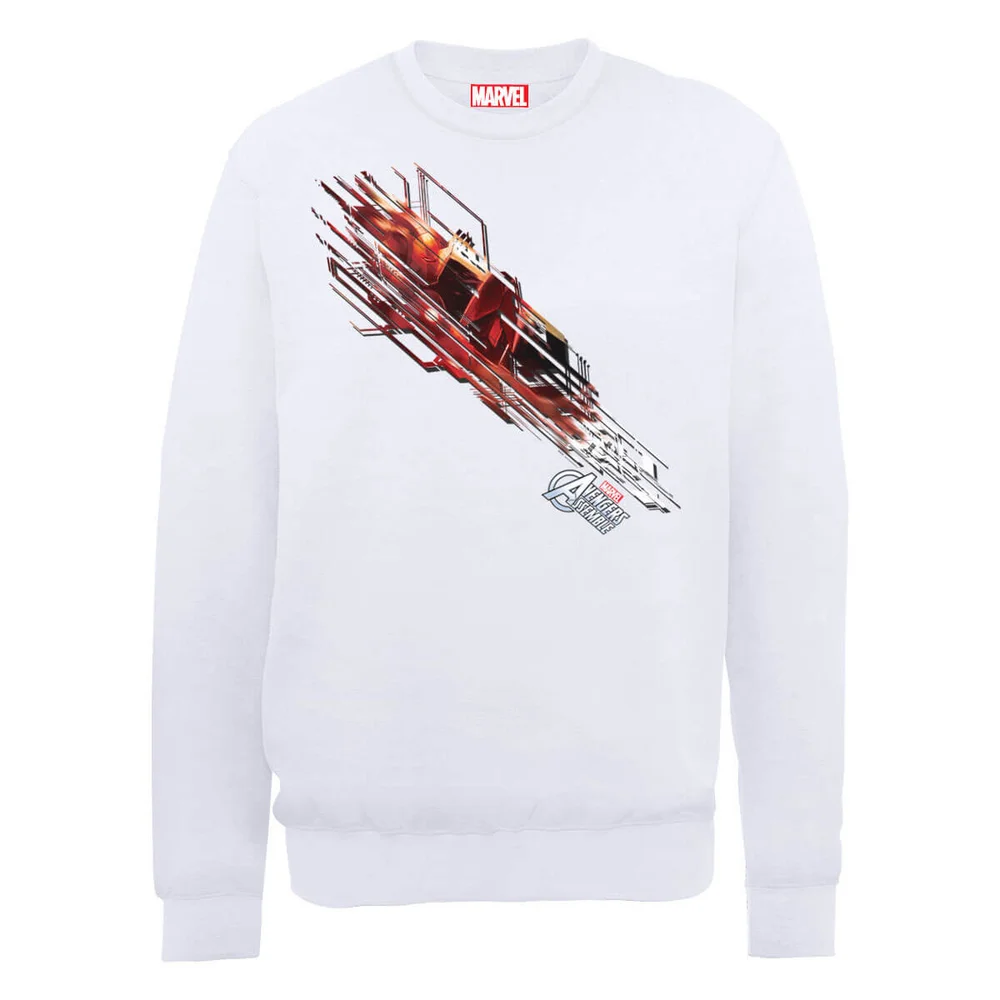 Marvel Avengers Assemble Iron Man Shooting Burst Sweatshirt - White - S Bild 1