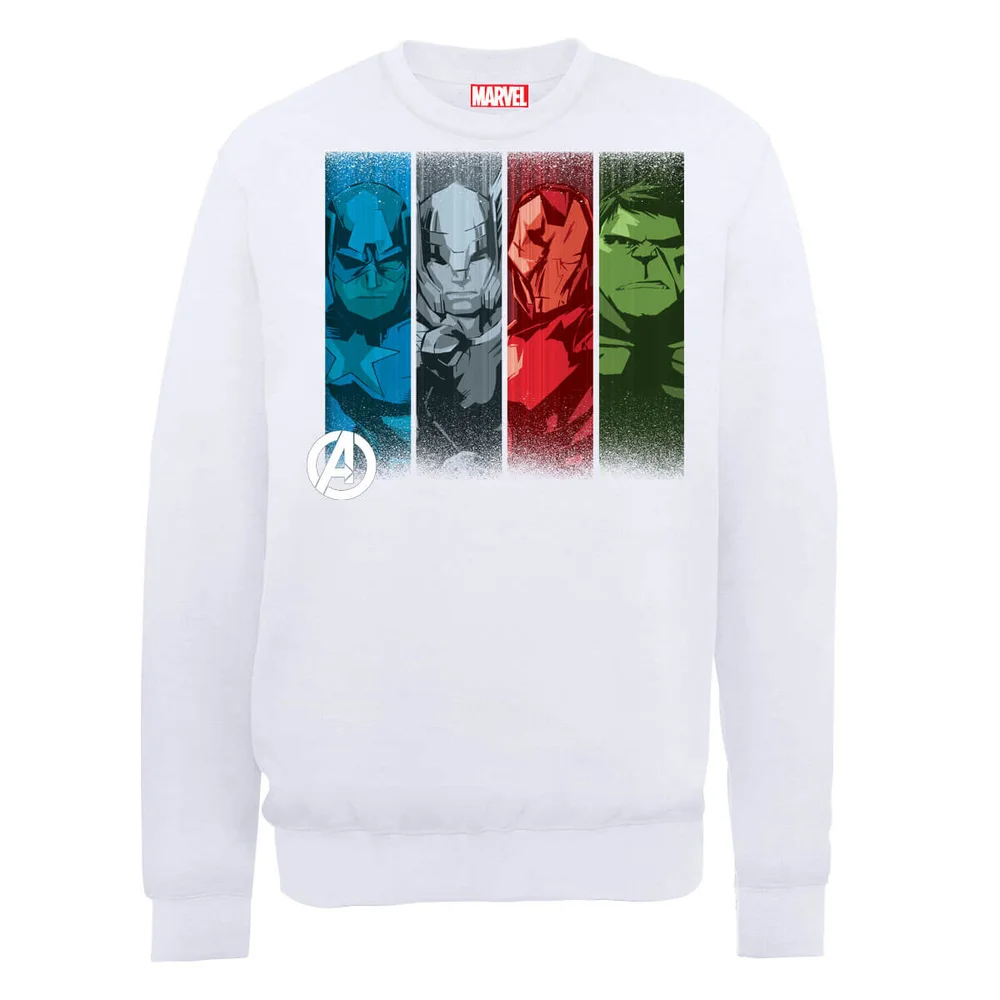 Marvel Avengers Assemble Team Poses Sweatshirt - White - S Bild 1