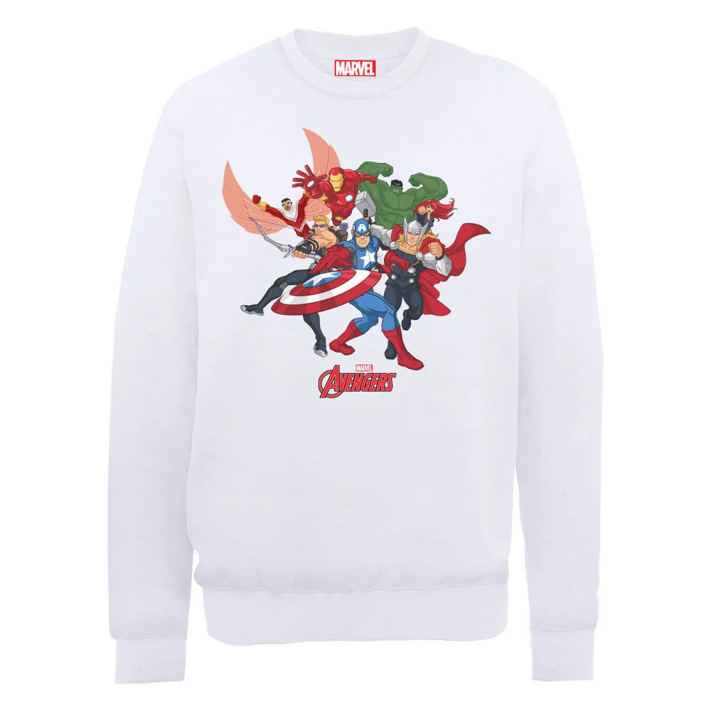 Marvel Avengers Assemble Comic Team Sweatshirt - White - S - Weiß Bild 1