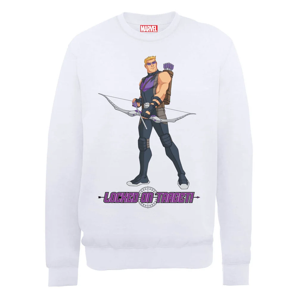 Marvel Avengers Assemble Hawkeye Locked On Sweatshirt - White - S - Weiß Bild 1