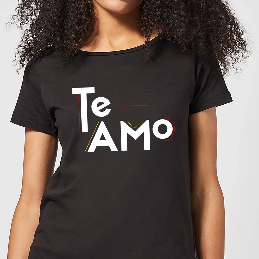 Te Amo Block Women's T-Shirt - Black - 3XL Bild 1