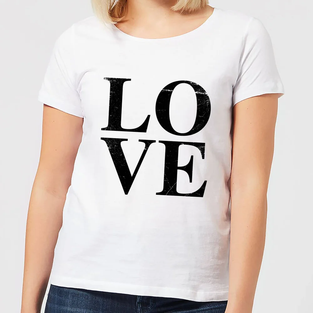 Love Textured Women's T-Shirt - White - S - Weiß Bild 1