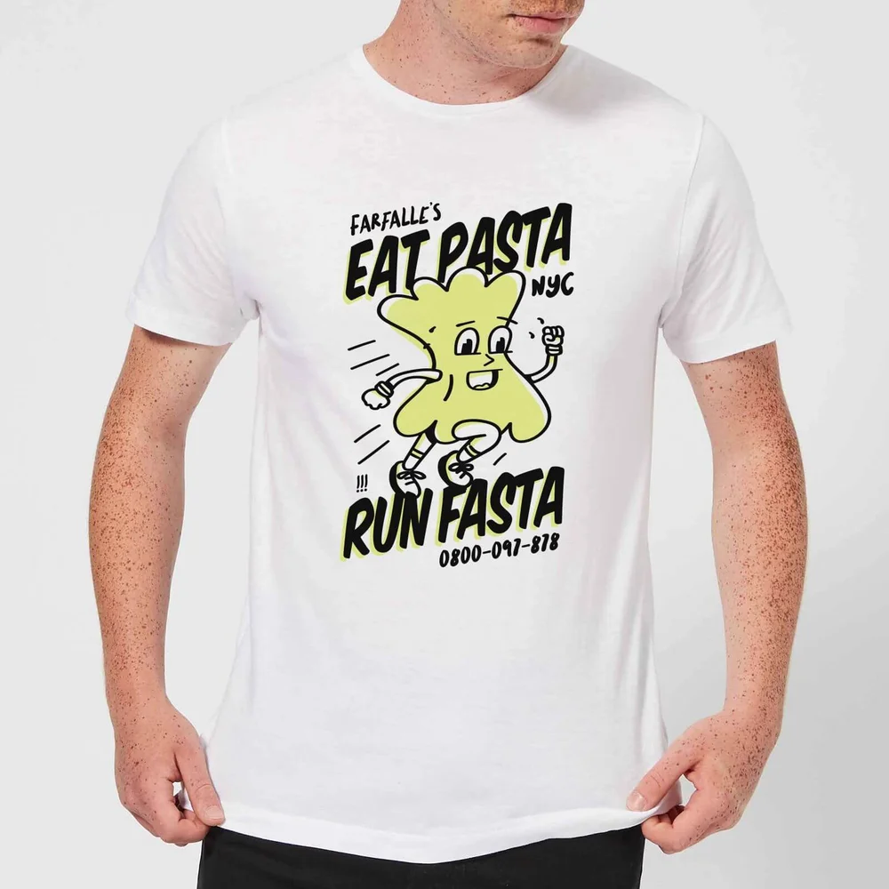 Eat Pasta Run Fasta T-Shirt – Weiß - S Bild 1