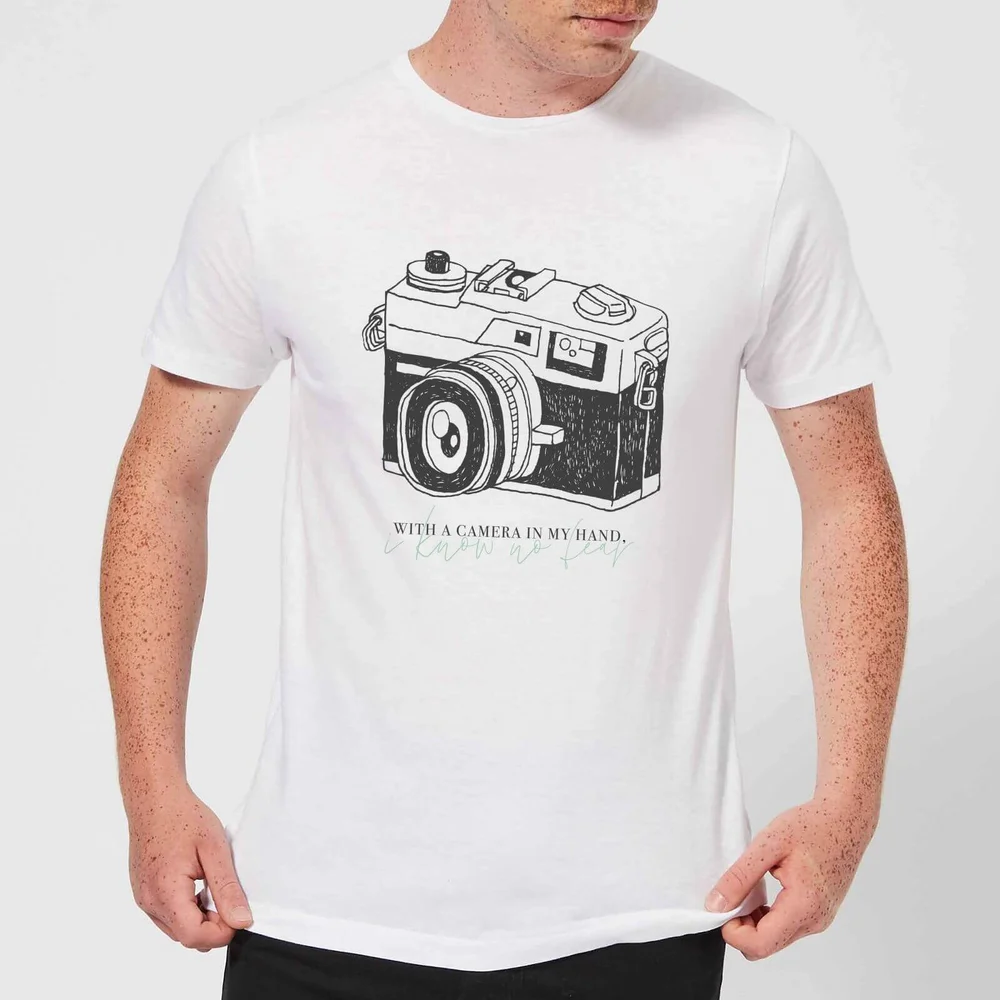 With A Camera In My Hand, I Know No Fear T-Shirt - White - S - Weiß Bild 1