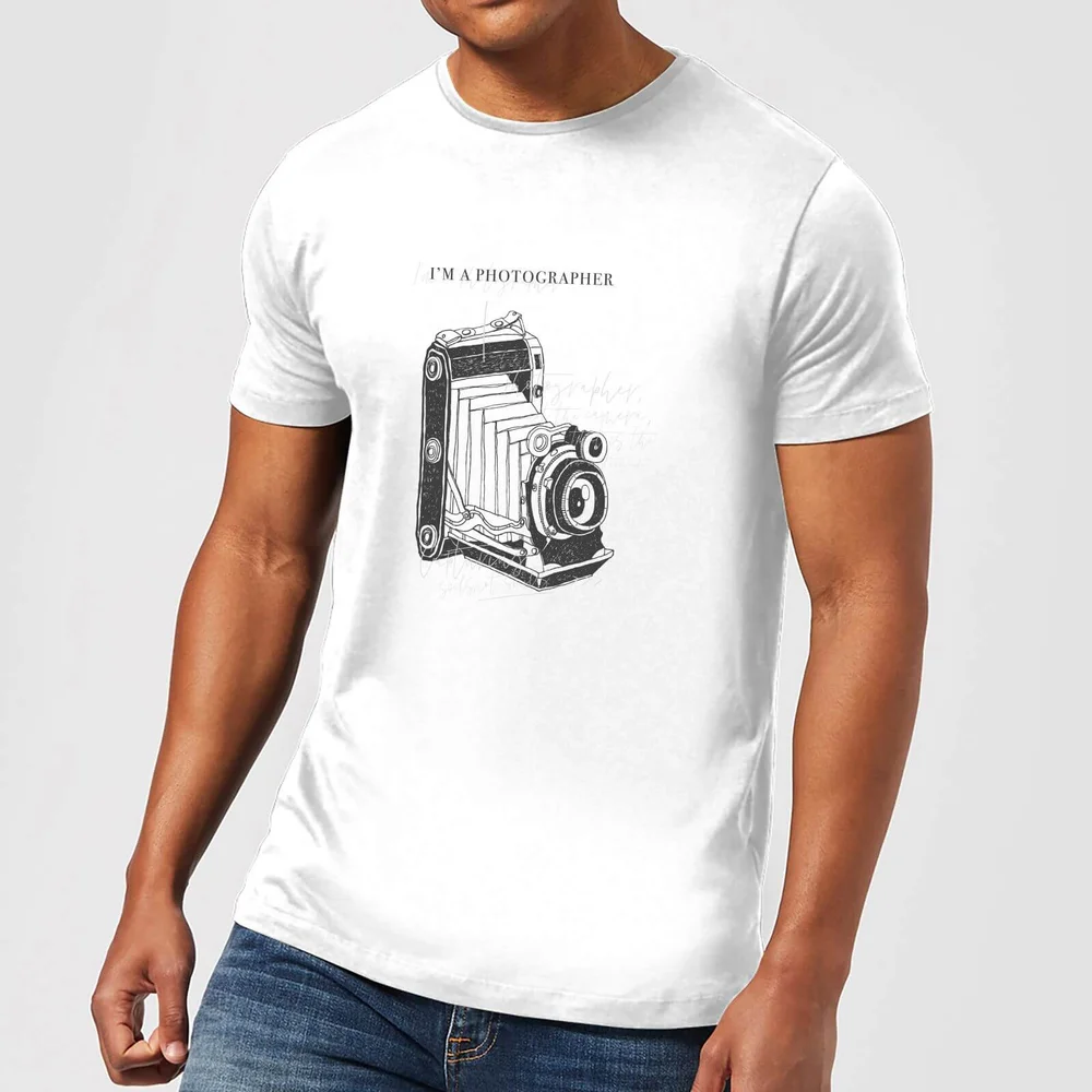 Photography Vintage Scribble T-Shirt - White - S - Weiß Bild 1