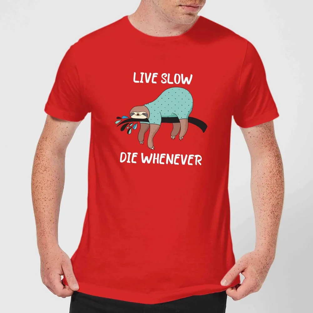Live Slow Die WHenever T-Shirt - Red - S - Rot Bild 1