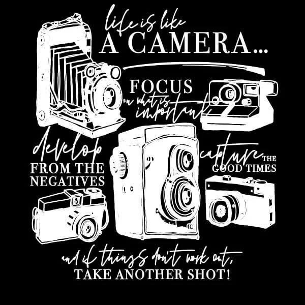 Life Is Like A Camera Women's T-Shirt - Black