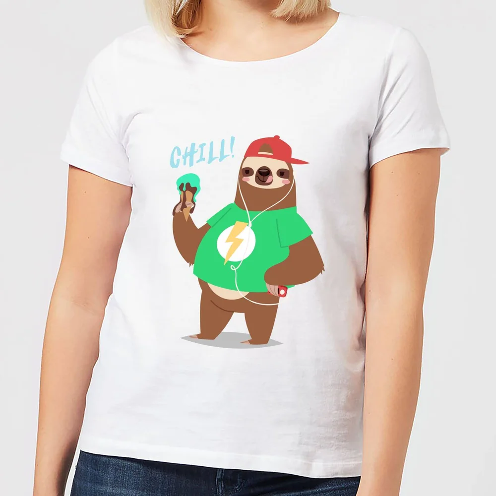 Sloth Chill Women's T-Shirt - White - S - Weiß Bild 1
