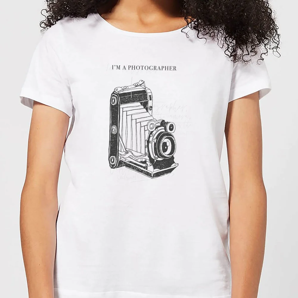 Photography Vintage Scribble Women's T-Shirt - White - S - Weiß Bild 1