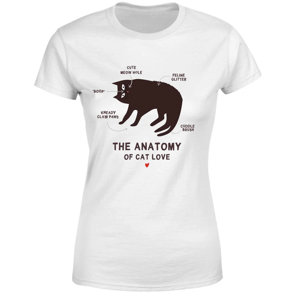The Anatomy Of Cat Love Women's T-Shirt - White - S - Weiß Bild 1