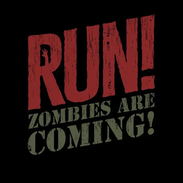 RUN! Zombies Are Coming! Women's T-Shirt - Black