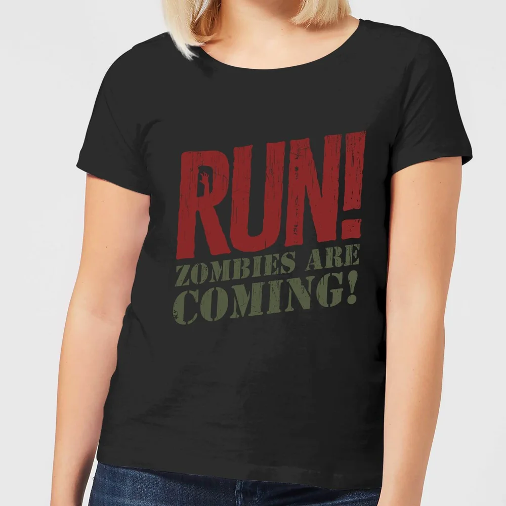 RUN! Zombies Are Coming! Women's T-Shirt - Black - 3XL Bild 1