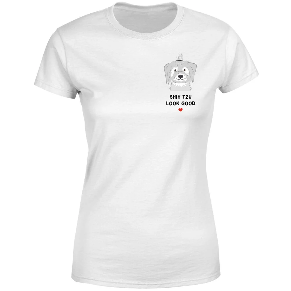 Shih Tzu Look Good Women's T-Shirt - White - S - Weiß Bild 1