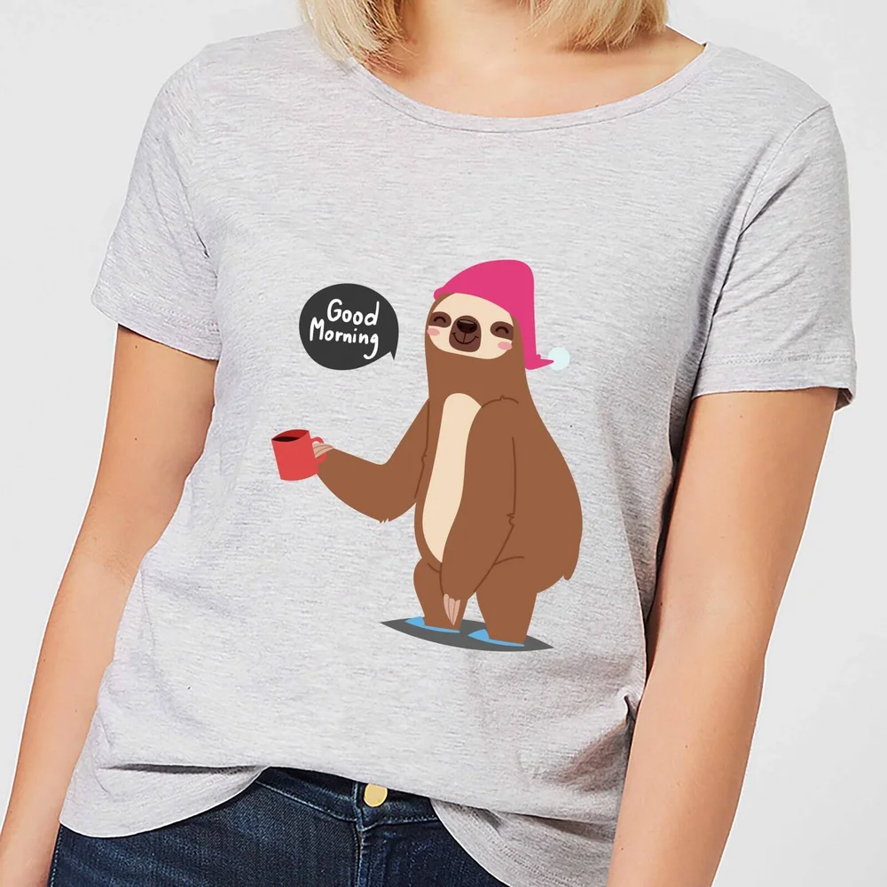 Sloth Good Morning Women's T-Shirt - Grey - S - Grau Bild 1