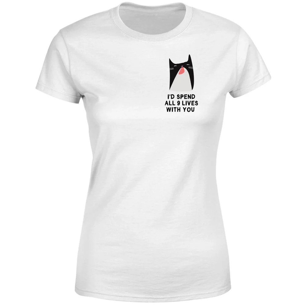 I'd Spend All 9 Lives With You Women's T-Shirt - White - S - Weiß Bild 1