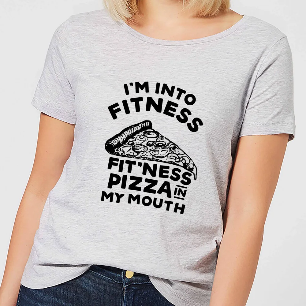 Fitness Pizza Women's T-Shirt - Grey - S - Grau Bild 1
