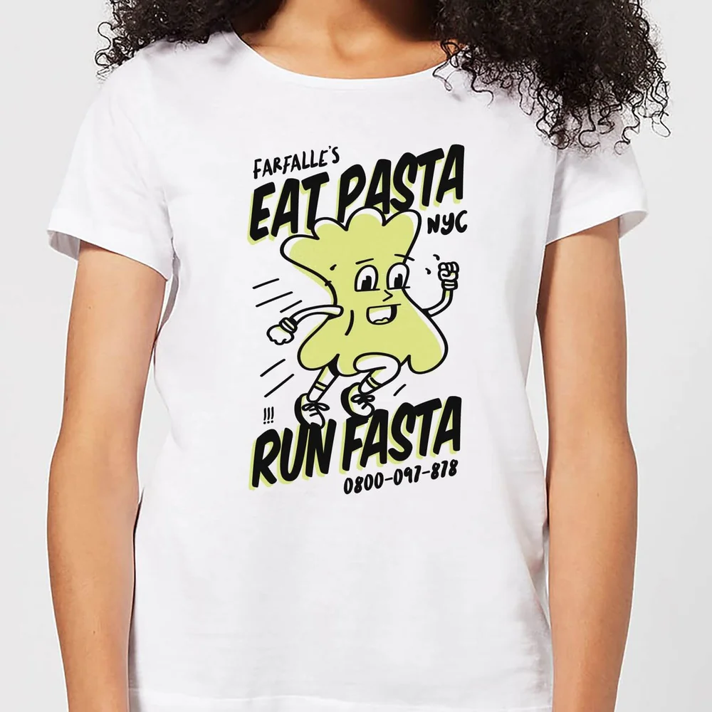 EAT PASTA RUN FASTA Women's T-Shirt - White - S - Weiß Bild 1