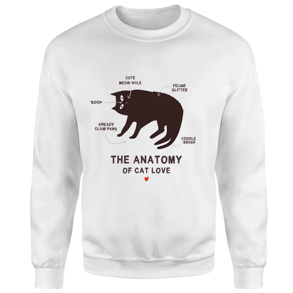 The Anatomy Of Cat Love Sweatshirt - White - S - Weiß Bild 1
