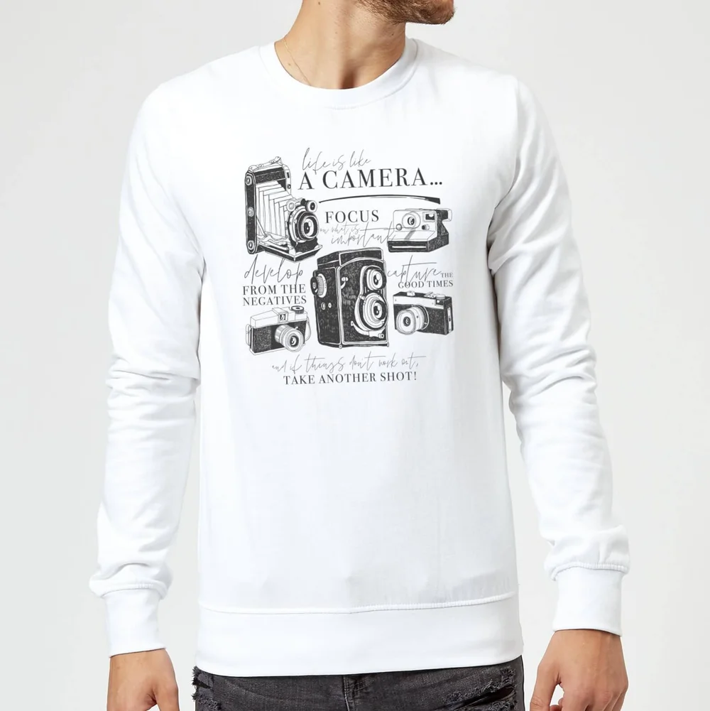 Life Is Like A Camera Sweatshirt - White - S - Weiß Bild 1