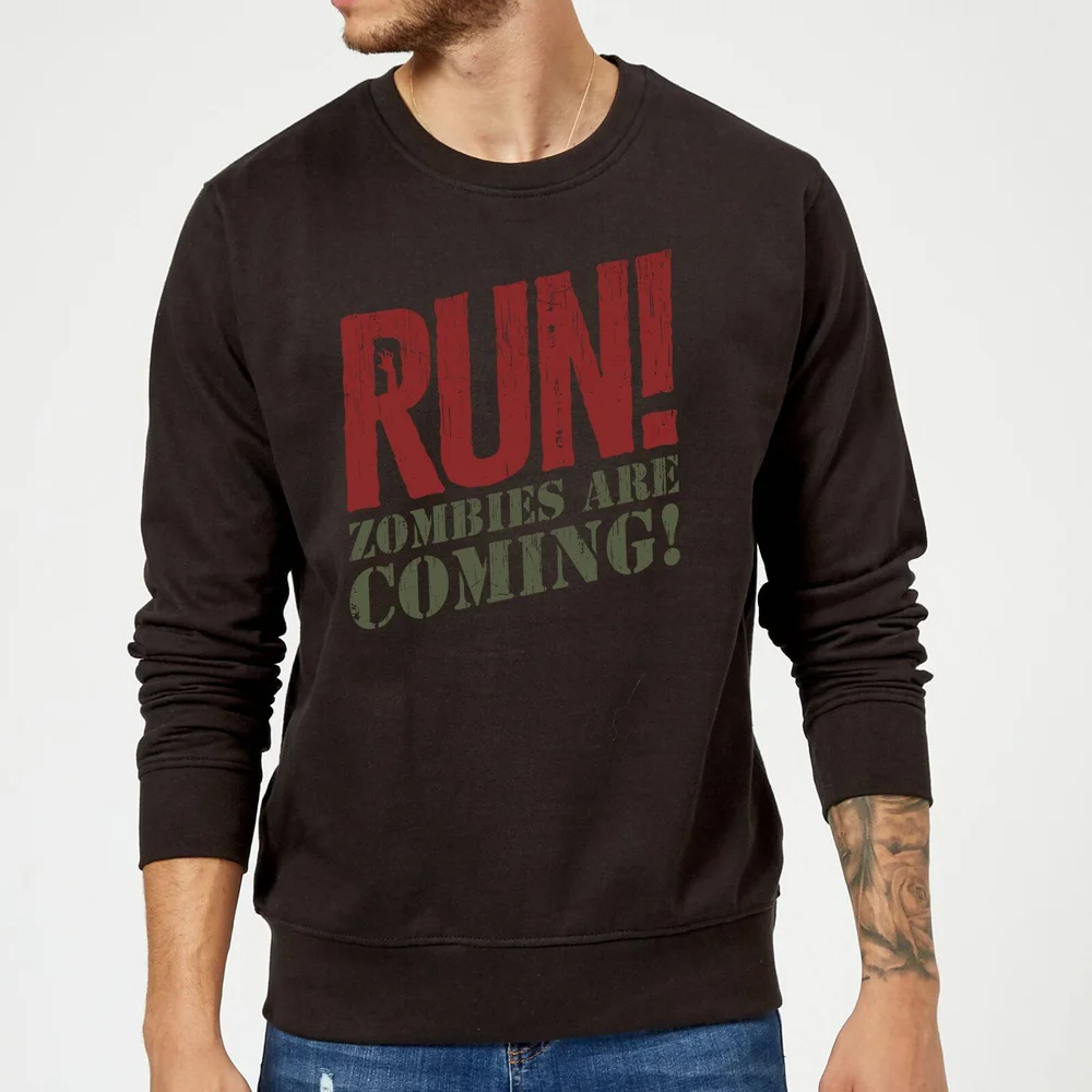 RUN! Zombies Are Coming! Sweatshirt - Black - S - Schwarz Bild 1