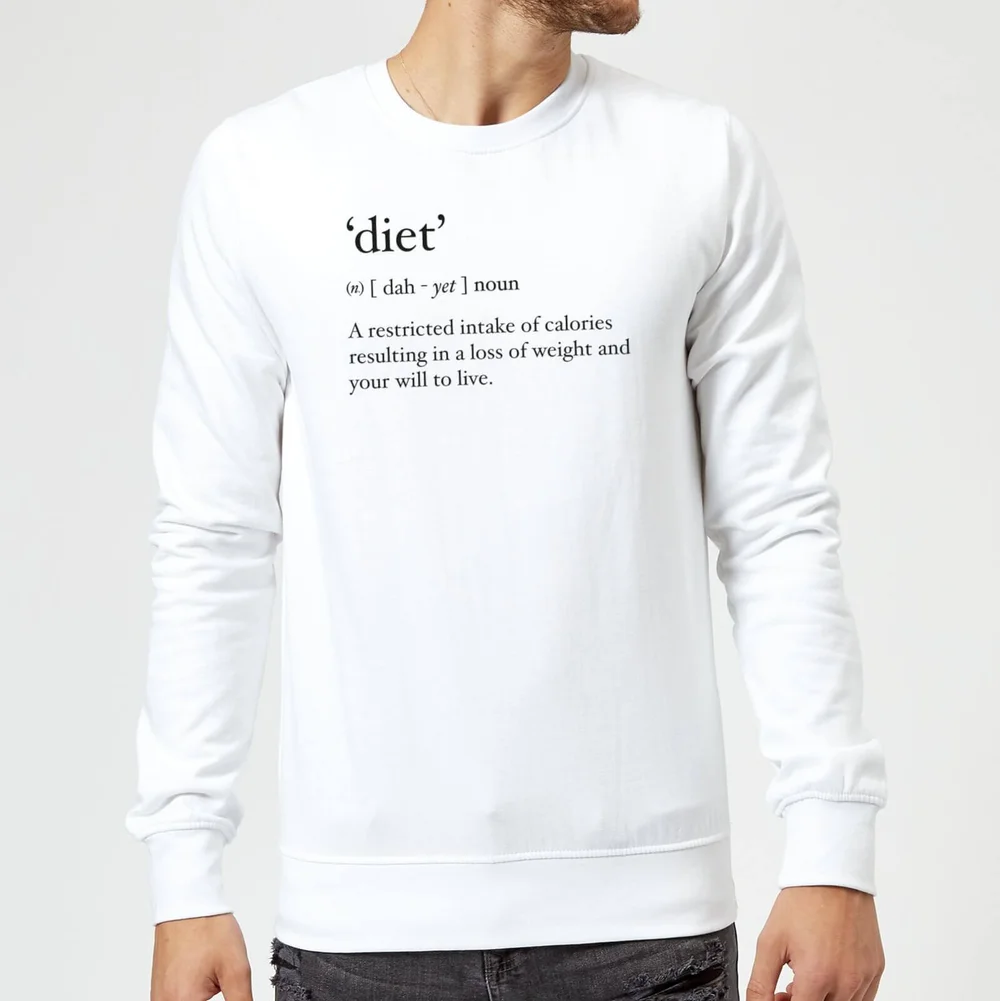Dictionary Diet Sweatshirt - White - S - Weiß Bild 1