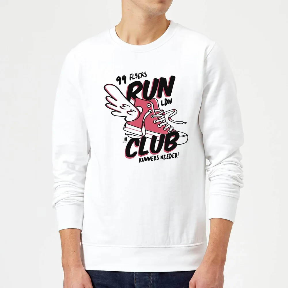 RUN CLUB 99 Sweatshirt - White - S - Weiß Bild 1