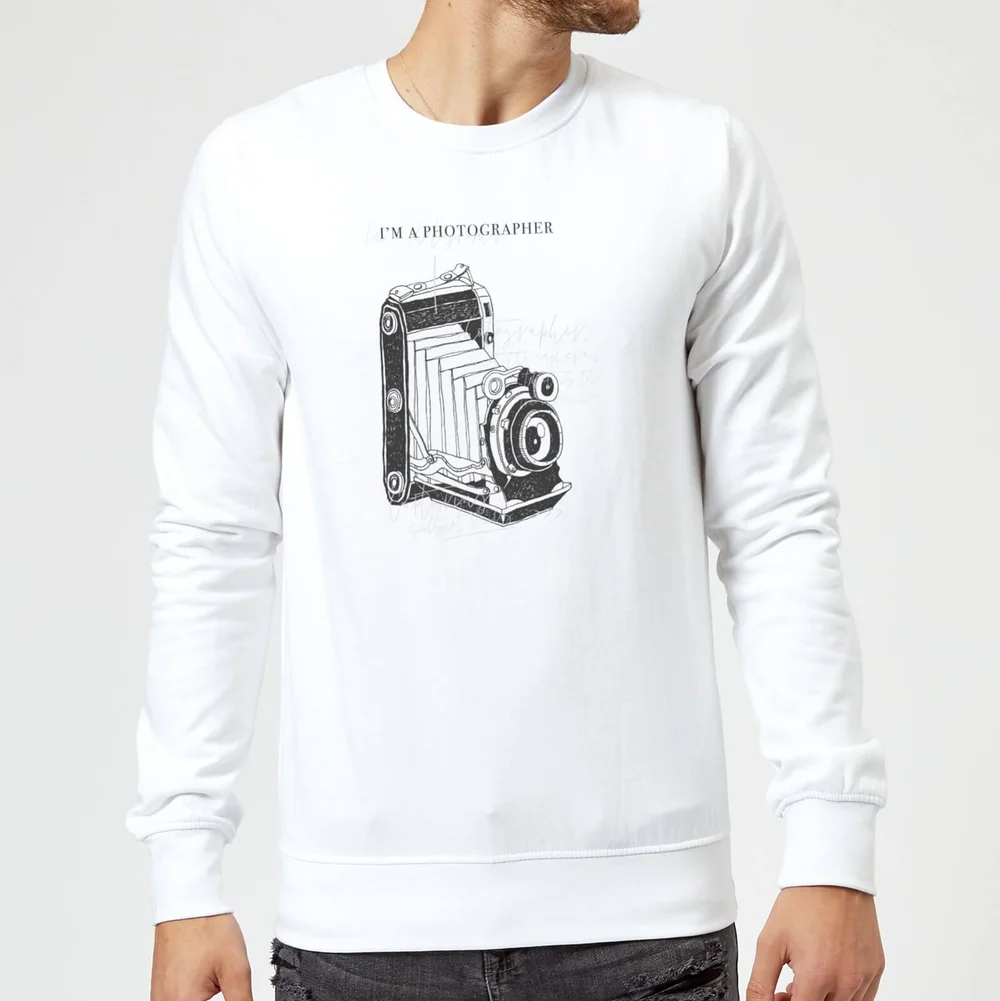 Photography Vintage Scribble Sweatshirt - White - S - Weiß Bild 1