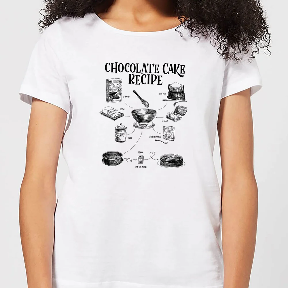 Chocolate Cake Recipe Women's T-Shirt - White - S - Weiß Bild 1