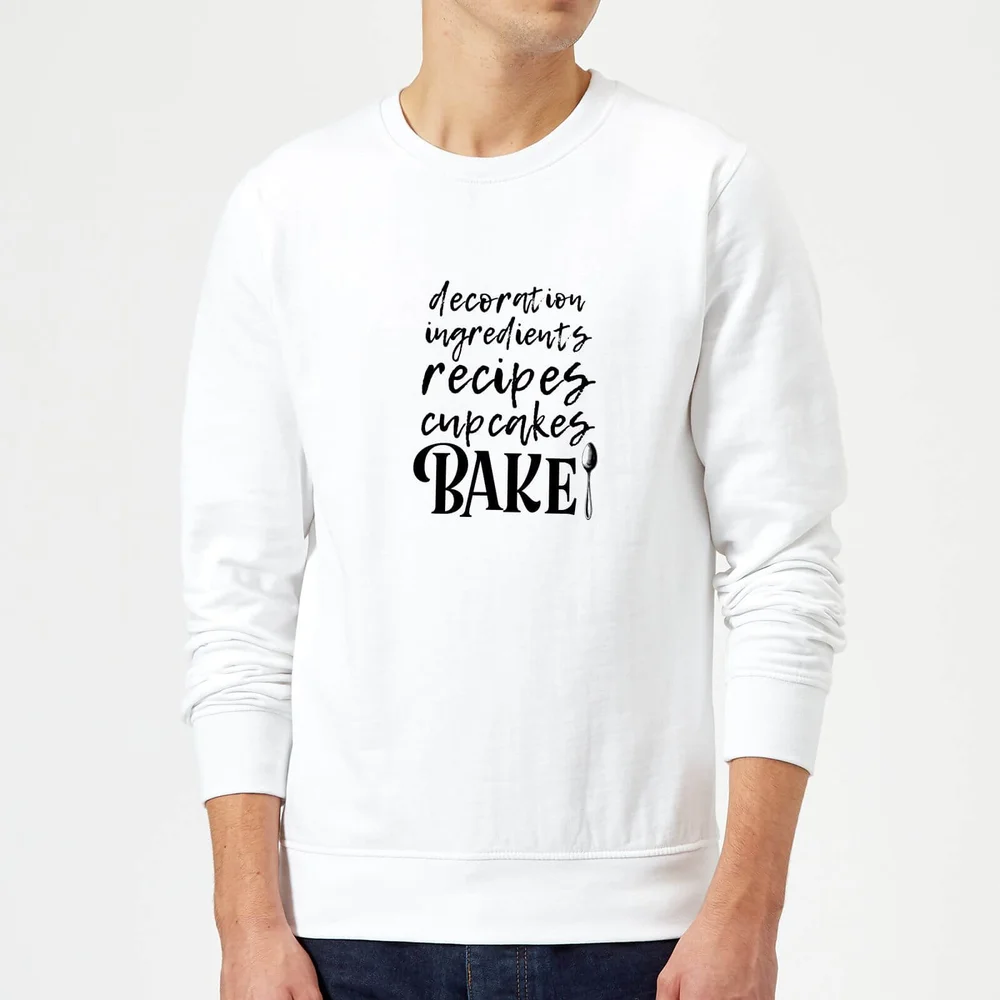 Baking Words Sweatshirt - White - S - Weiß Bild 1