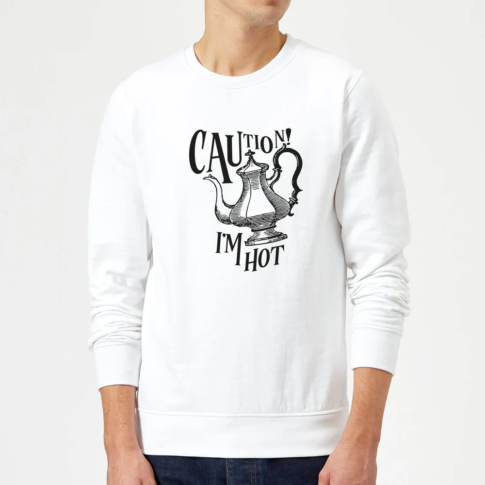 Caution! I'm Hot Sweatshirt - White - S - Weiß Bild 1