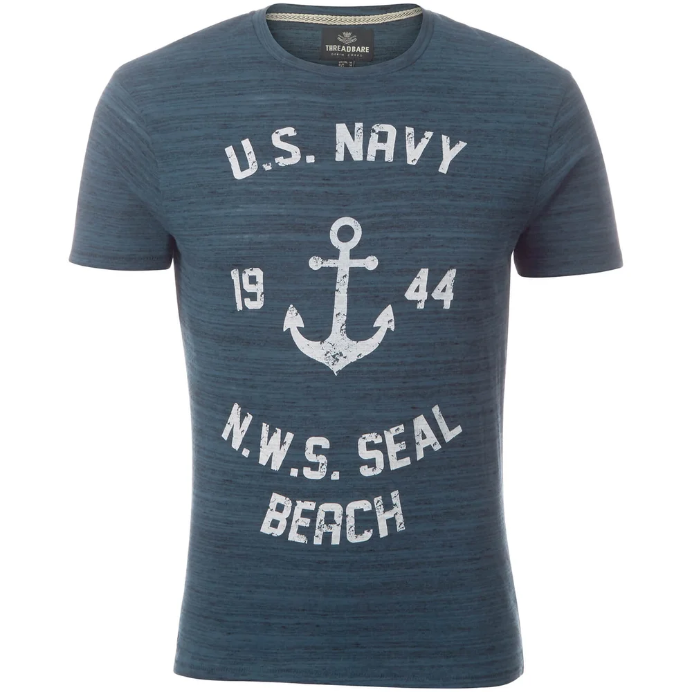 Threadbare Men's Seal Beach T-Shirt - Denim - S - Blau Bild 1