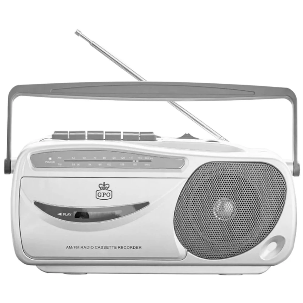 GPO 9401 AM/FM Radio Cassette Recorder - Silver Bild 1