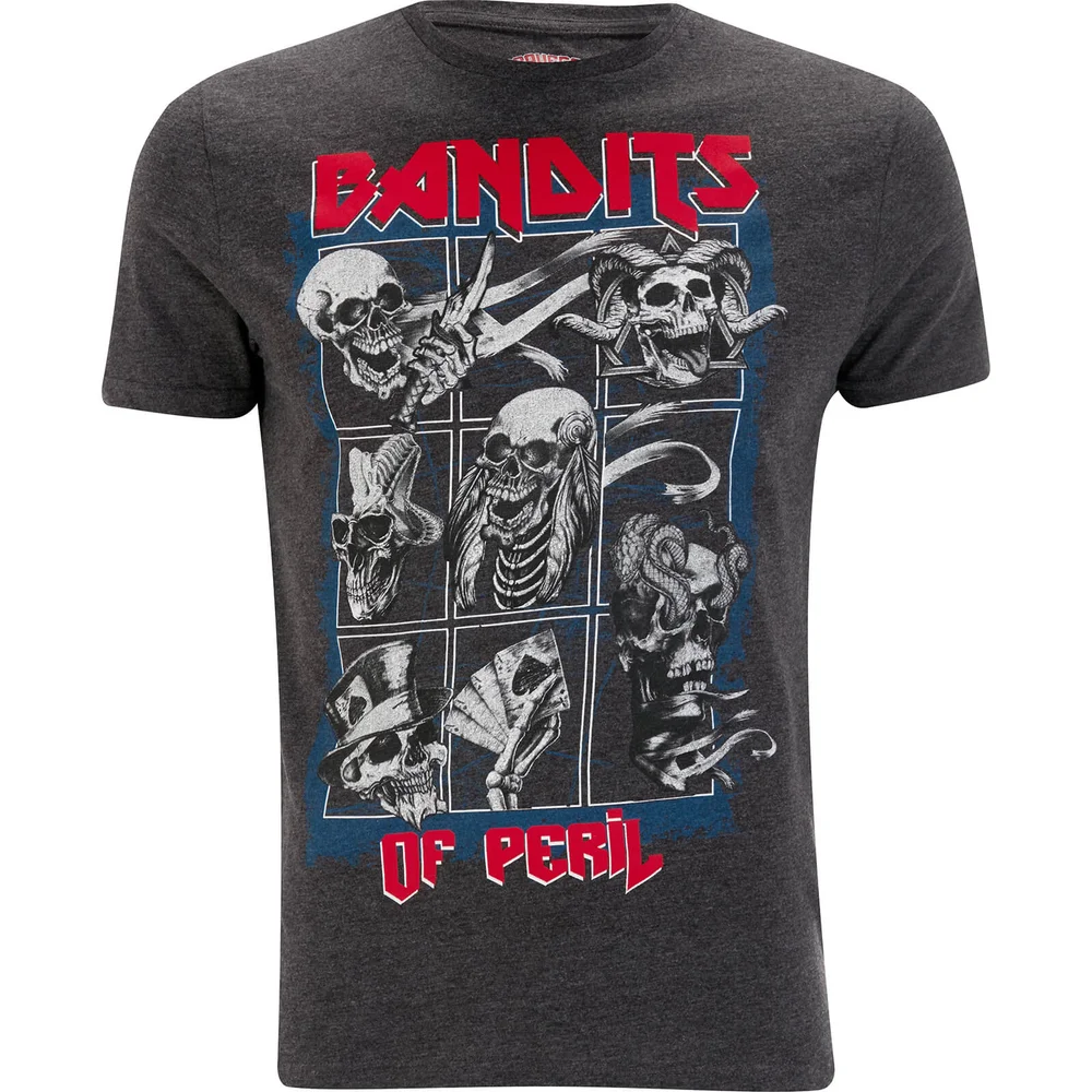 Brave Soul Men's Bandit T-Shirt - Dark Charcoal - S - Grau Bild 1