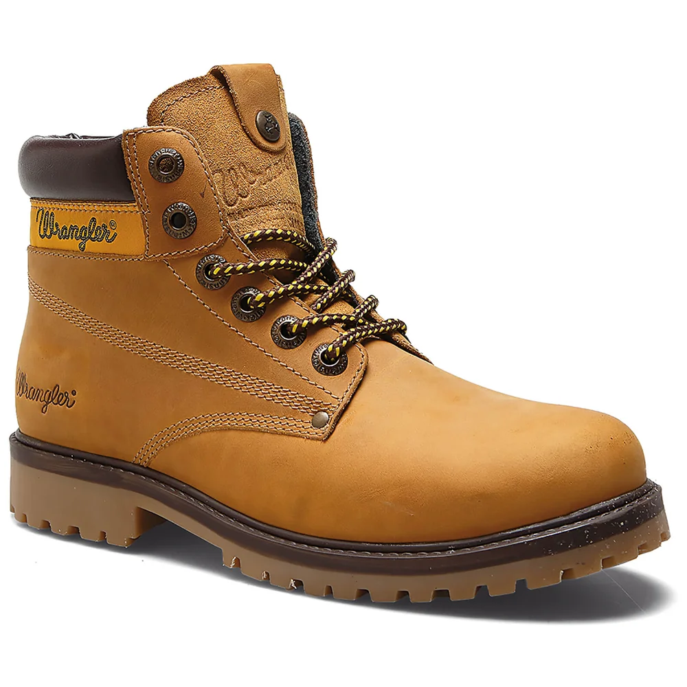 Wrangler Men's Hunter Leather Lace Up Boots - Camel - UK 6/EU 40 - Tan Bild 1