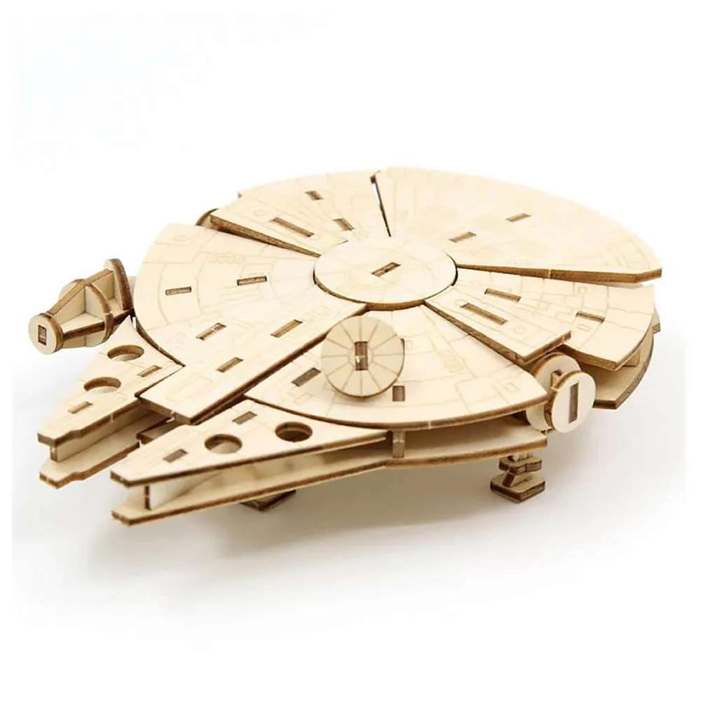 Incredibuilds Star Wars Millennium Falcon 3D Wooden Model Kit Bild 1