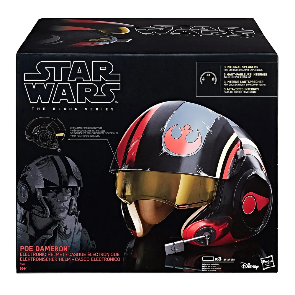 Star Wars: Die letzten Jedi Poe Dameron The Black Series 1:1 Skala tragbarer elektronischer Helm Bild 1