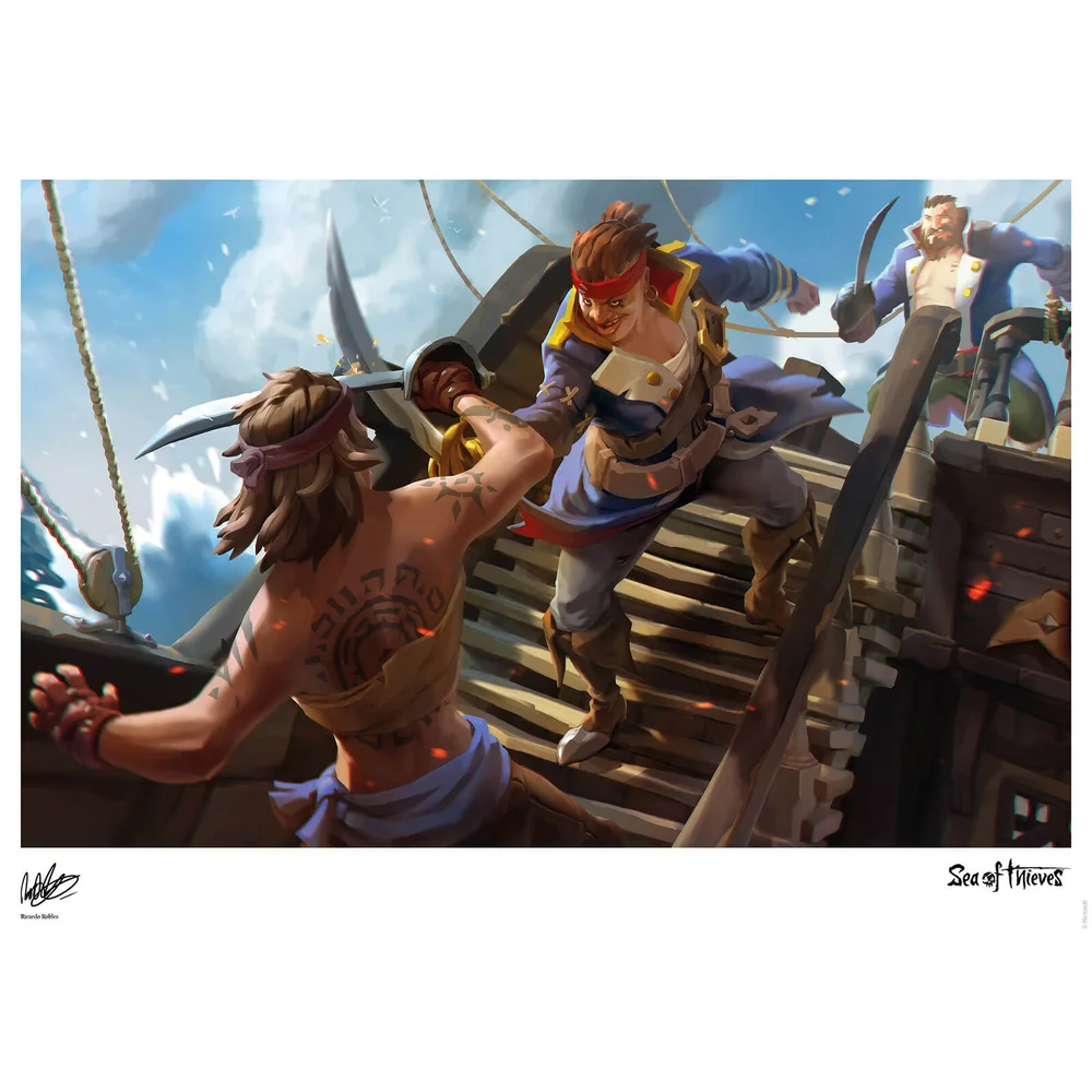Sea of Thieves Limited Edition Kunstdruck - Klirrende Entermesser Bild 1