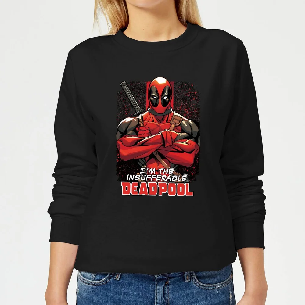 Marvel Deadpool Crossed Arms Damen Pullover - Schwarz - S Bild 1