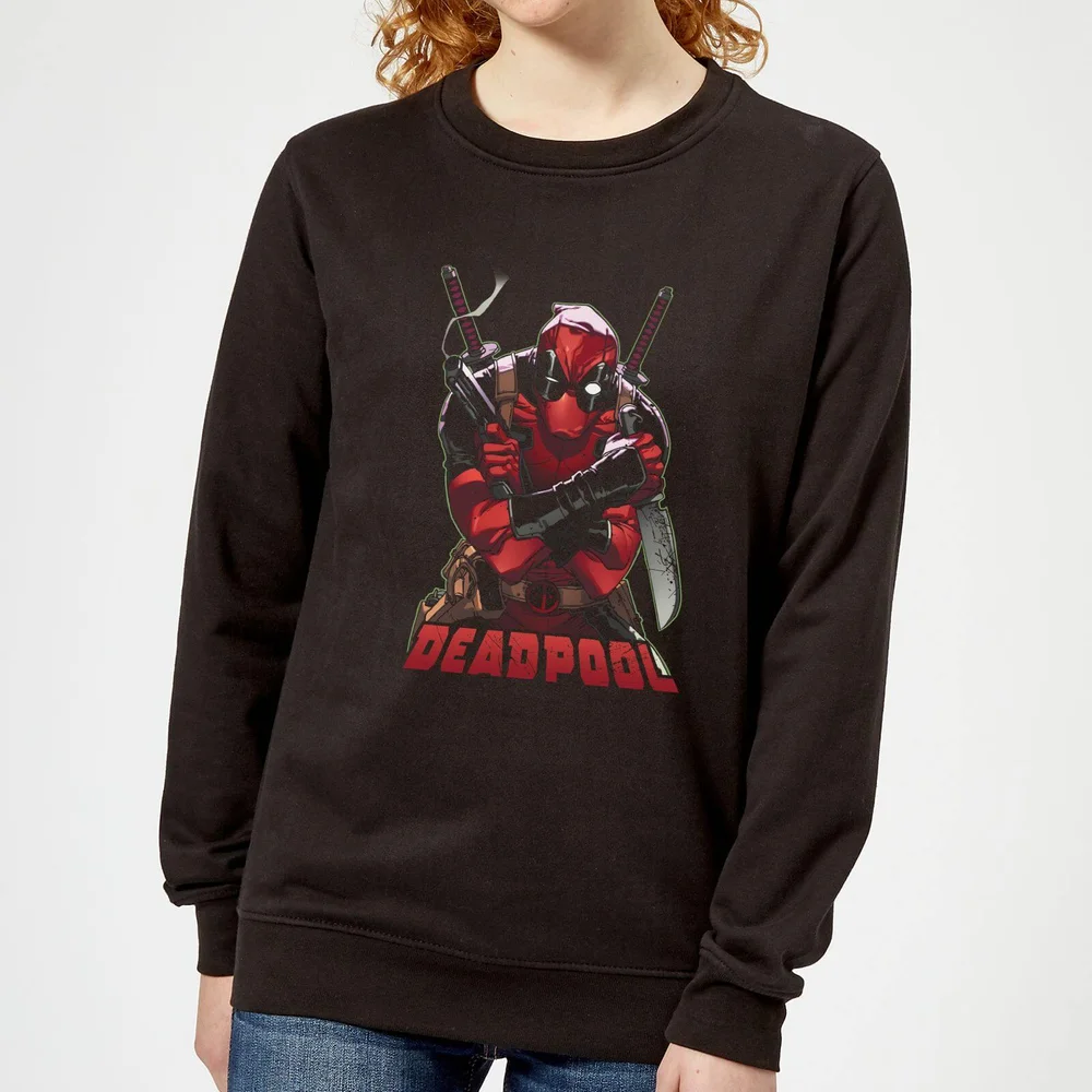 Marvel Deadpool Ready For Action Damen Pullover - Schwarz - S Bild 1