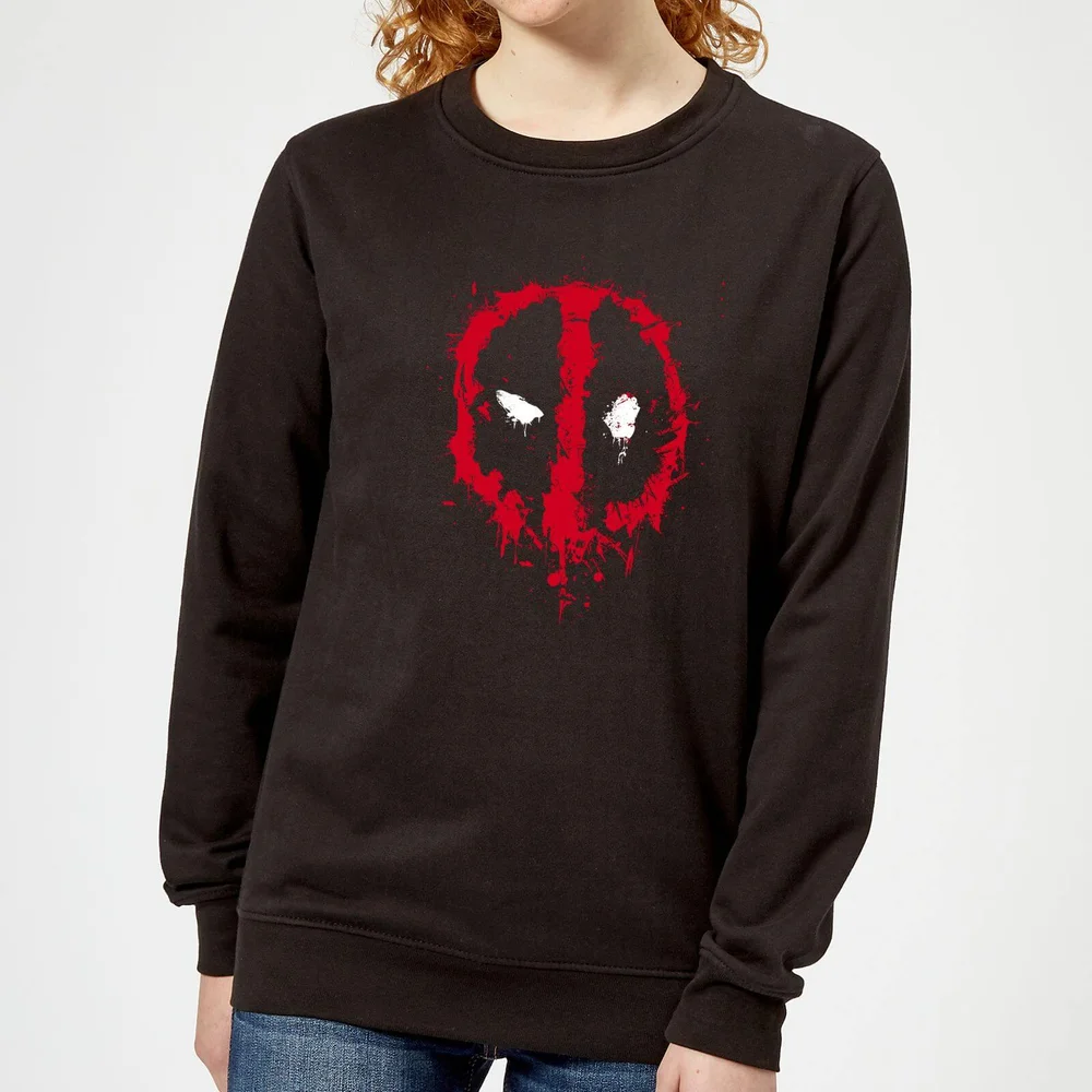 Marvel Deadpool Splat Face Damen Pullover - Schwarz - S Bild 1