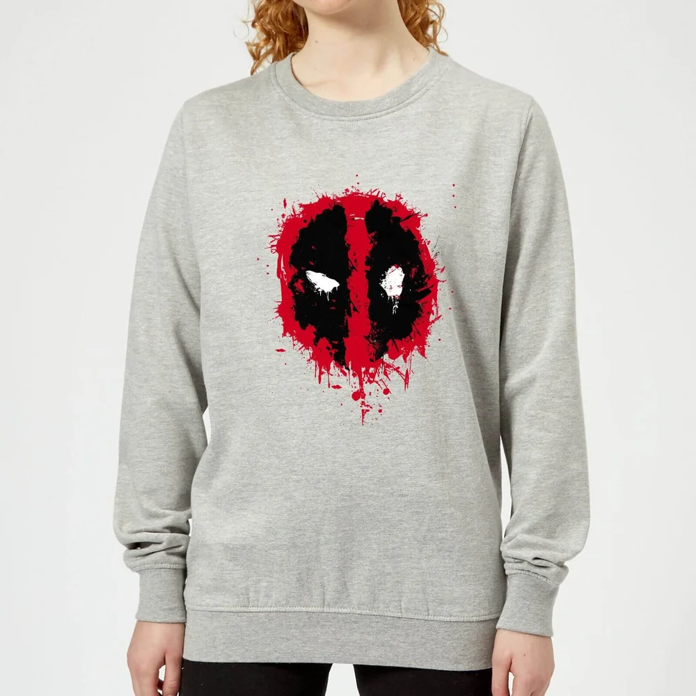 Marvel Deadpool Splat Face Damen Pullover - Grau - 3XL - Grau Bild 1