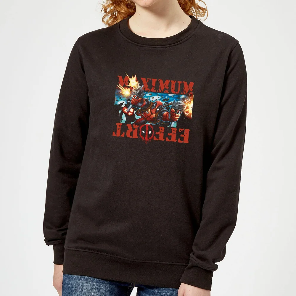 Marvel Deadpool Maximum Effort Damen Pullover - Schwarz - S Bild 1