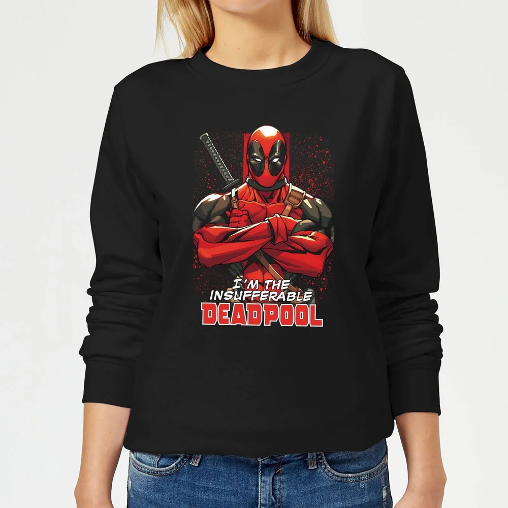 Marvel Deadpool Crossed Arms Damen Pullover - Schwarz - S Bild 1