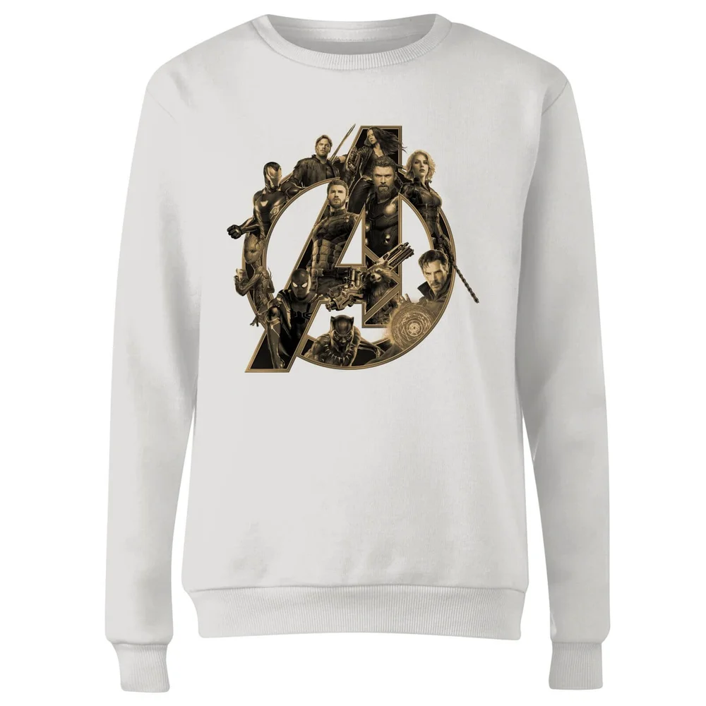 Marvel Avengers Infinity War Avengers Logo Damen Pullover - Weiß - S Bild 1
