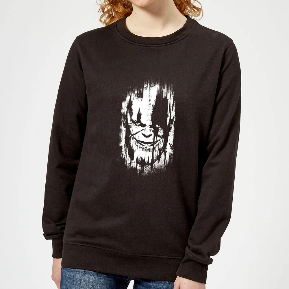 Marvel Avengers Infinity War Thanos Face Damen Pullover - Schwarz - S Bild 1